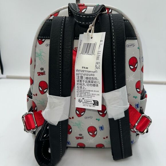 Marvel Spider-Man Gray and Red Backpack - Picture 4 of 8